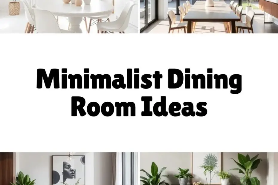 Minimalist Dining Room Ideas