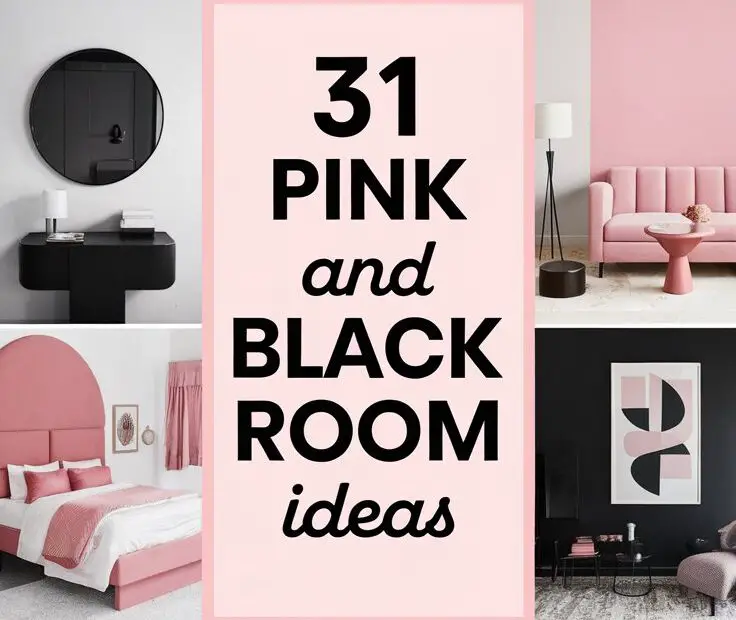 31 Pink and Black Room Ideas