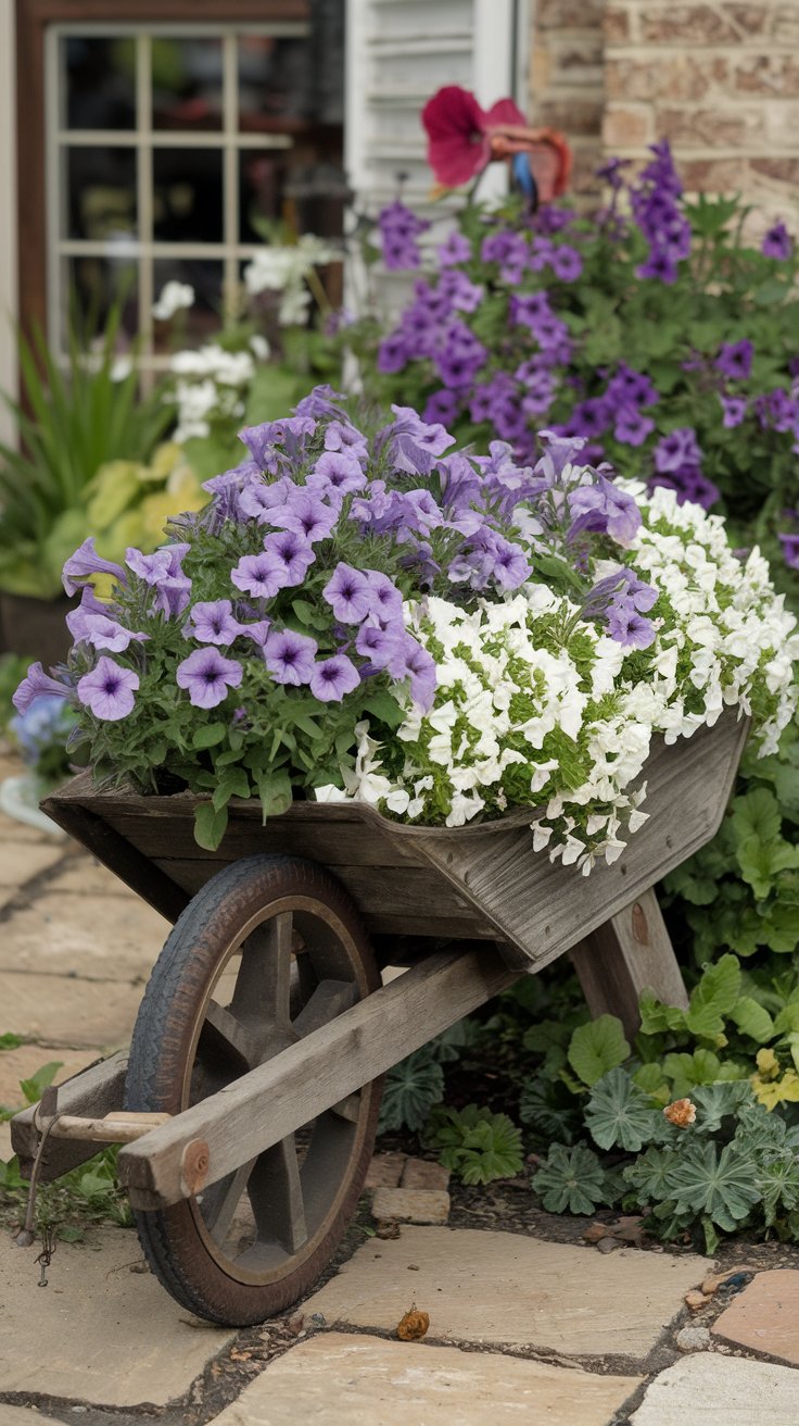 Antique Wheelbarrow Planter