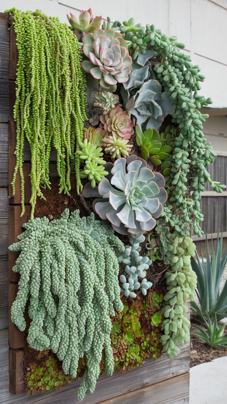 Cascading Succulent Wall