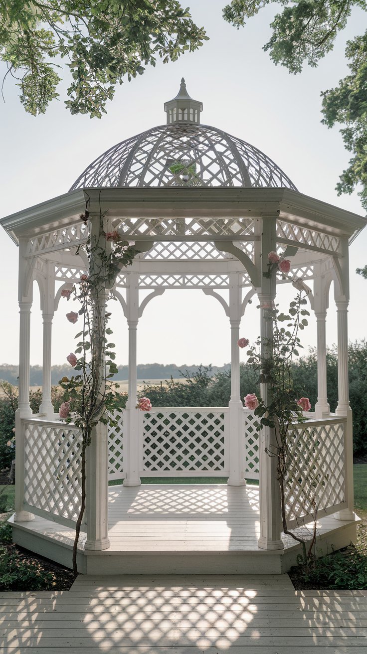 Classic White Victorian Gazebo