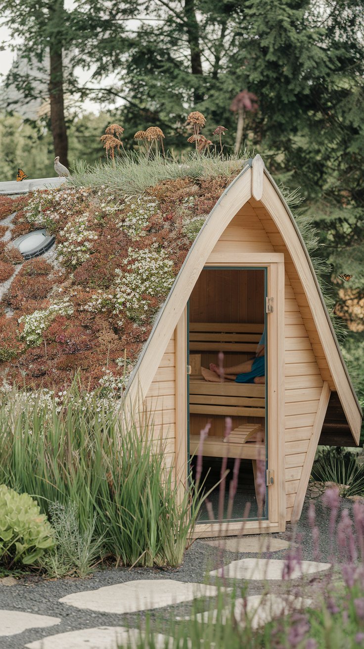 Eco-Friendly Green Roof Sauna