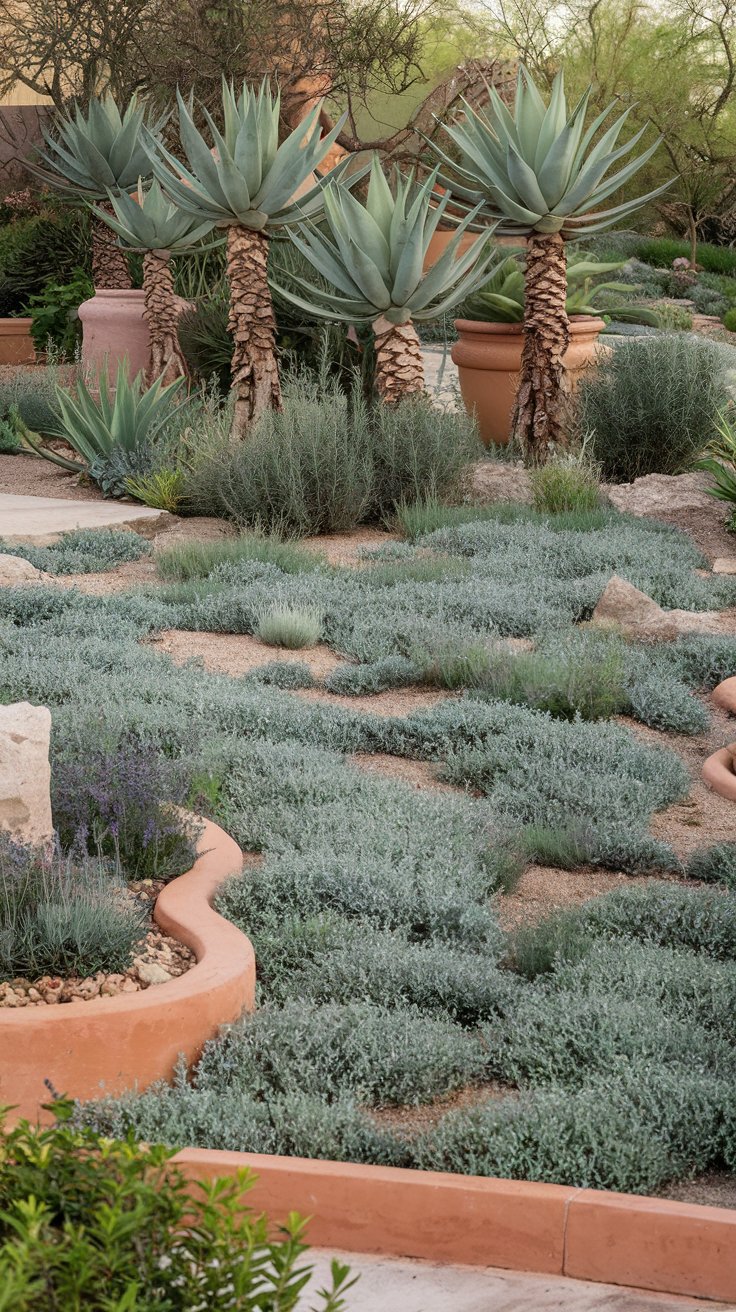 Geometric Succulent Pattern Garden