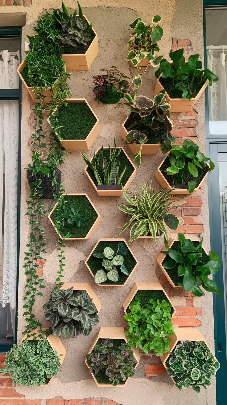 Hexagonal Wall Shelves