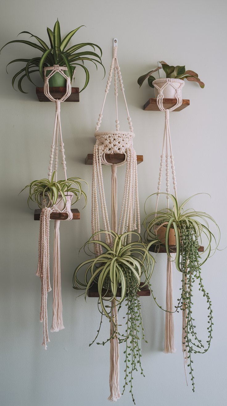 Macramé Plant Shelves