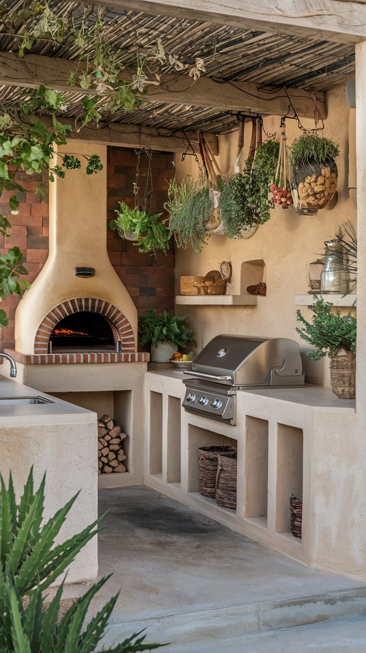 Mediterranean-Style Outdoor Kitchen