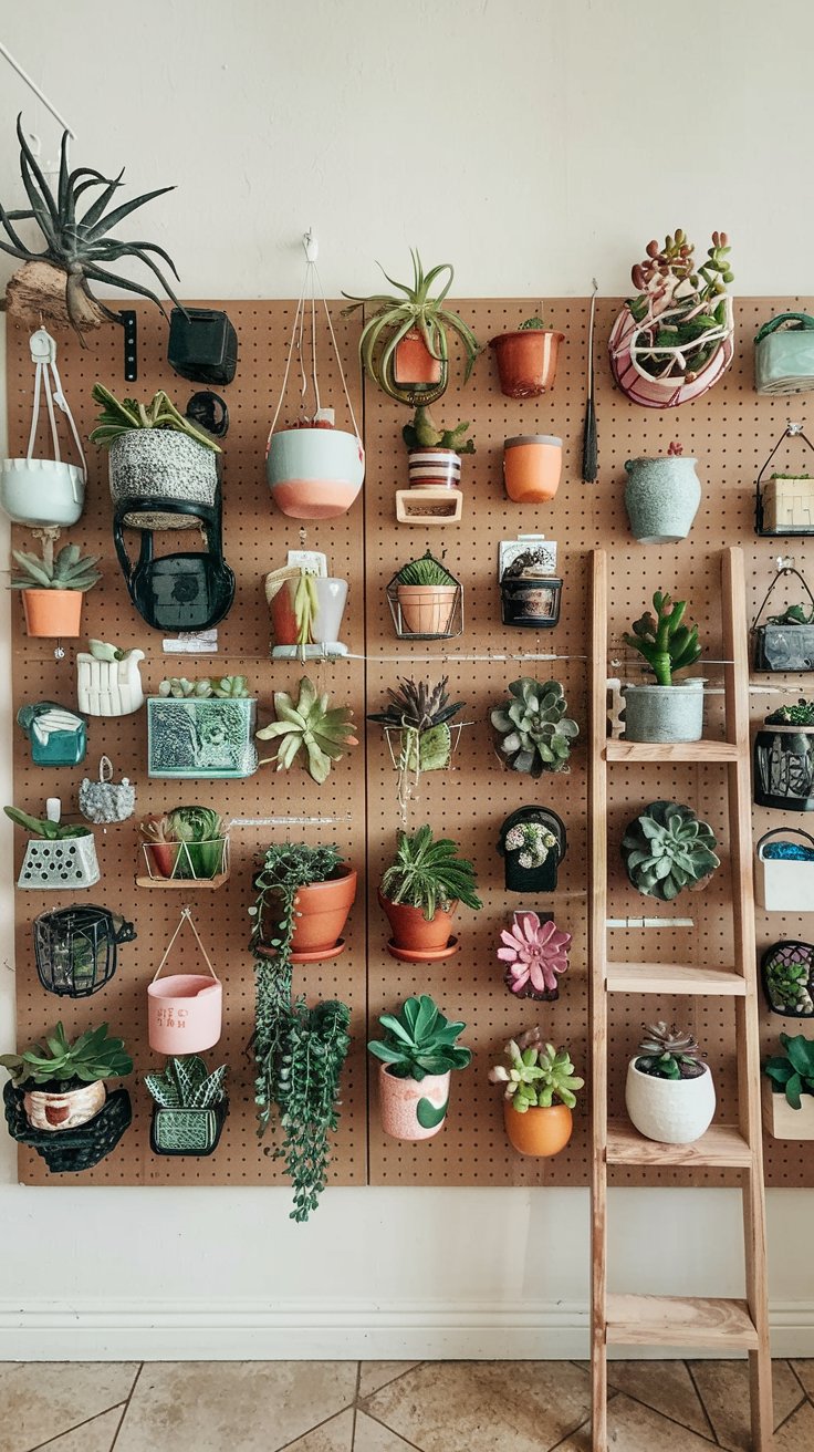 Pegboard Plant Wall