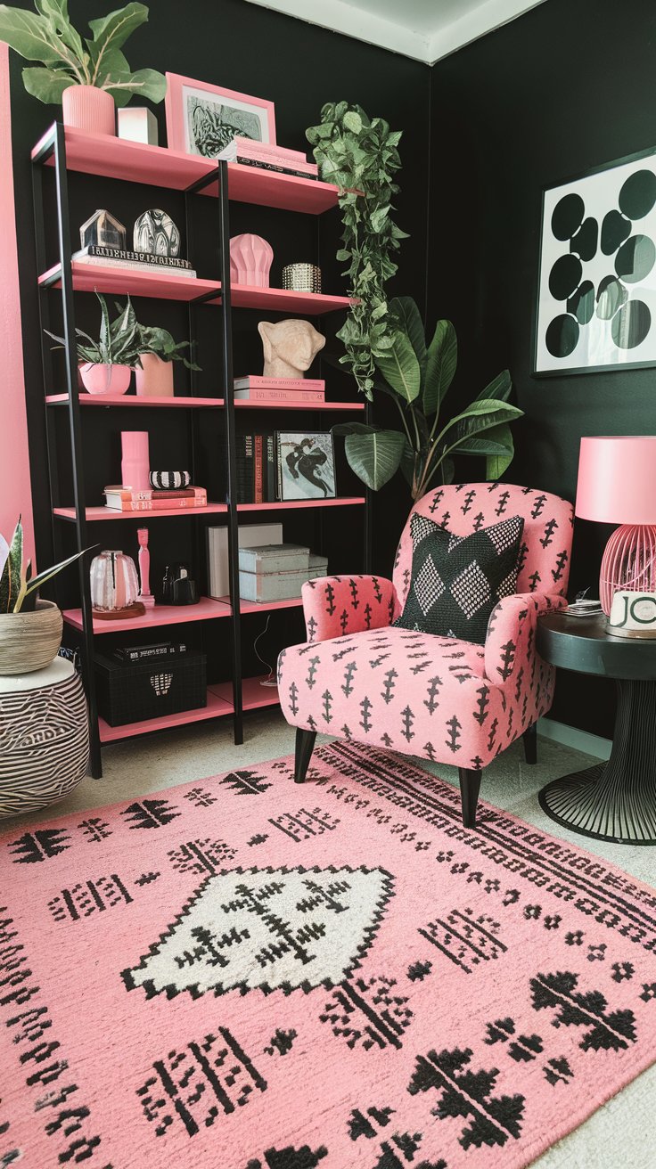 Pink and Black Boho Chic