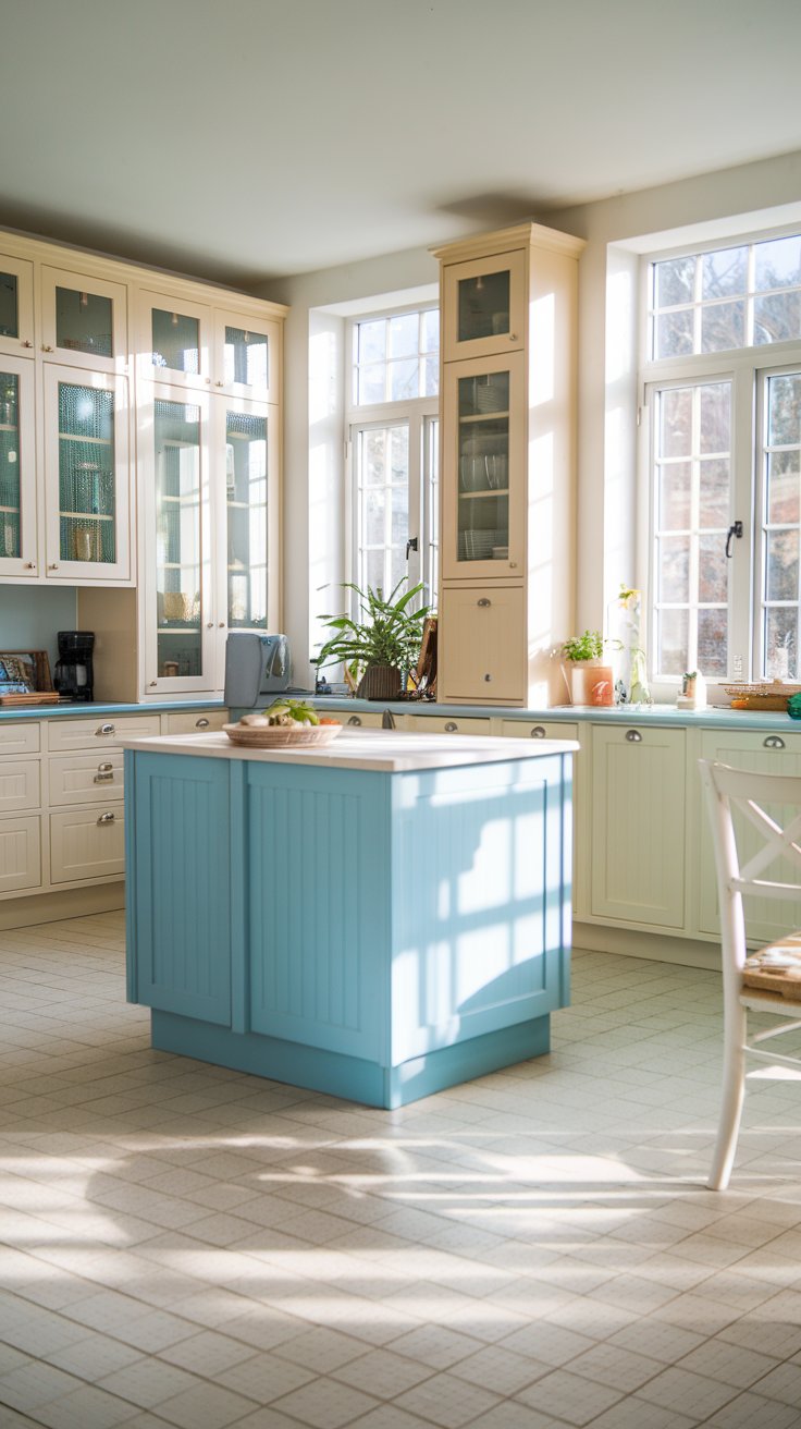 Powder Blue Kitchen Cabinets