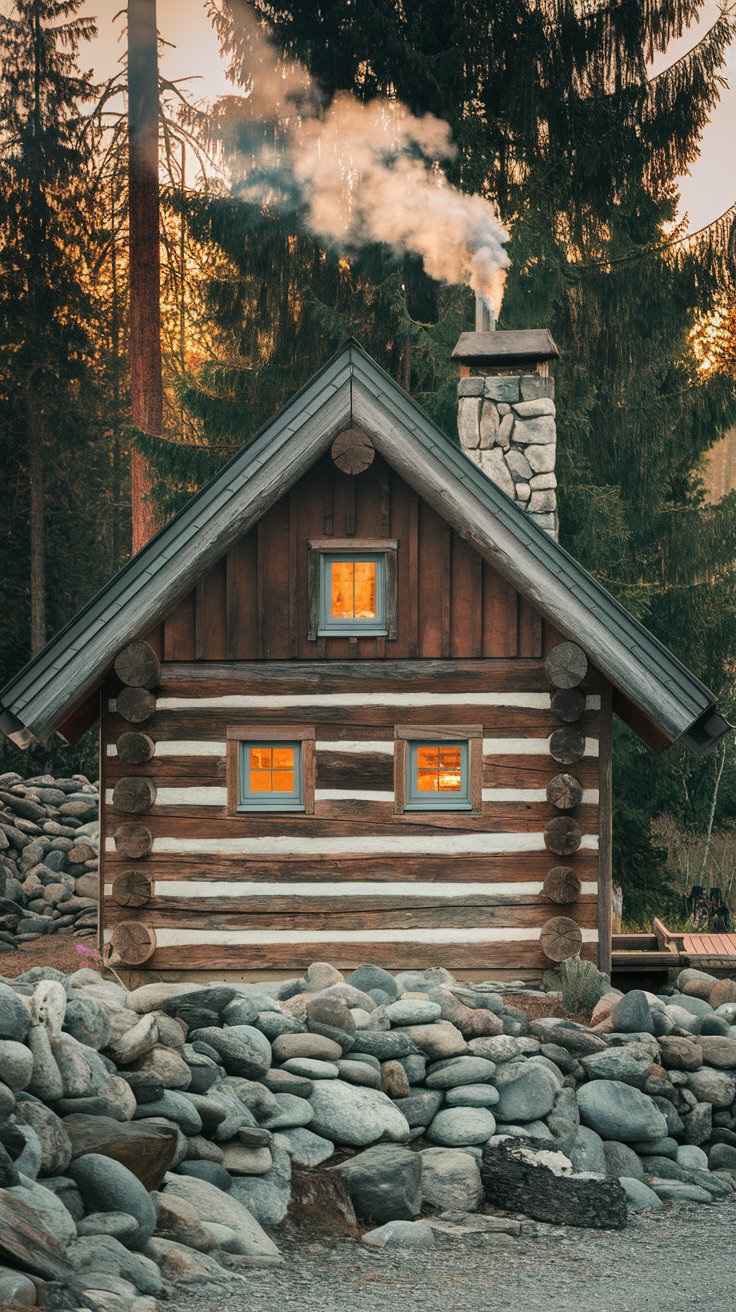 Rustic Log Cabin Sauna