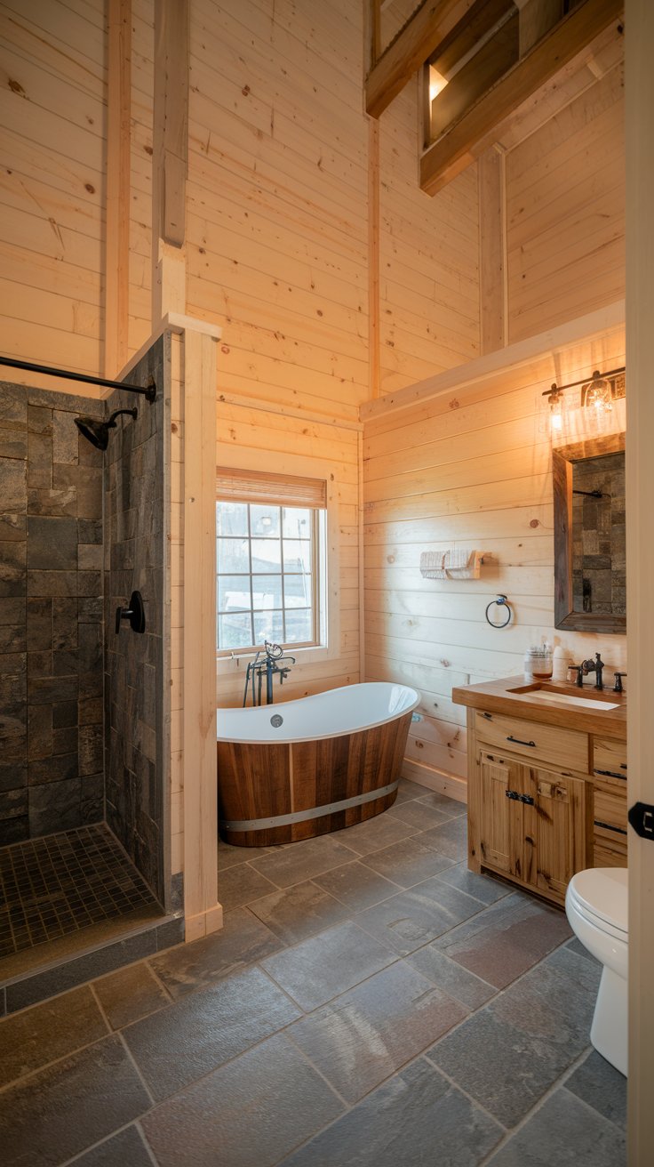 Rustic Primary Bathroom