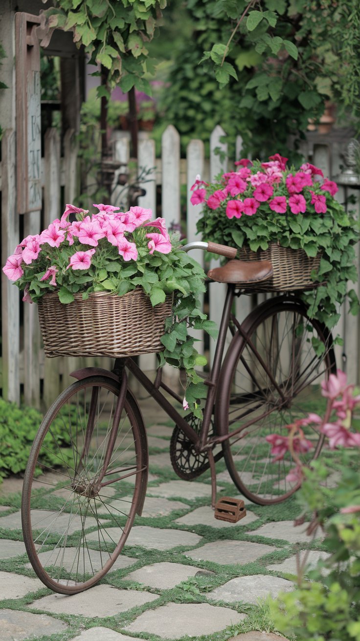 Vintage Bicycle Planter