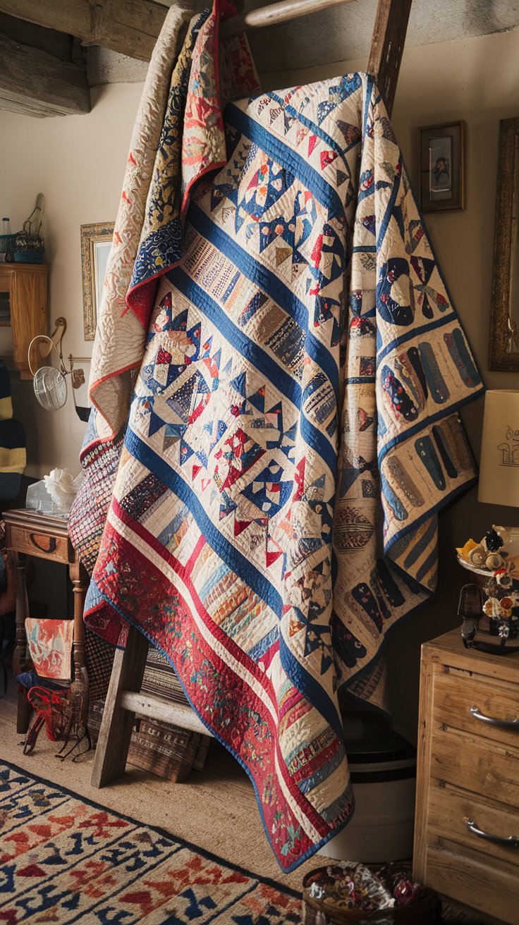 Vintage Quilt Display