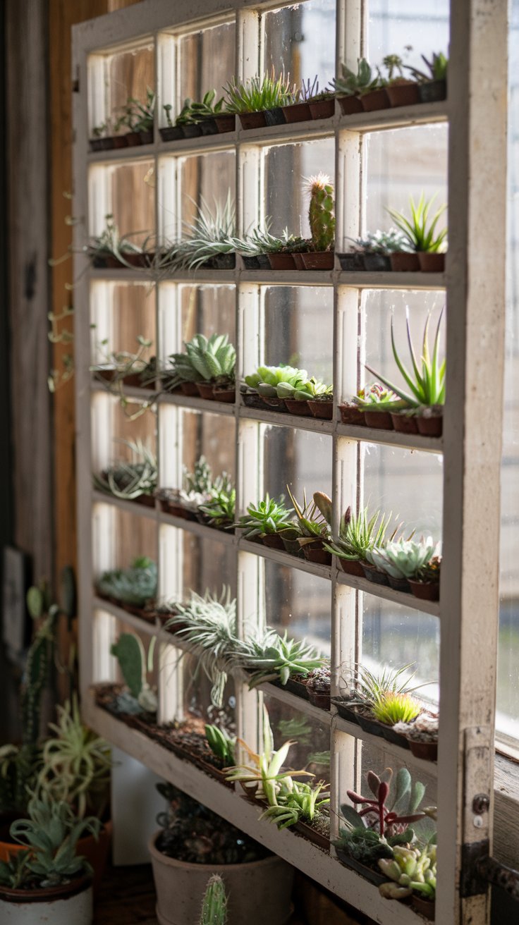 Window-Frame Plant Display