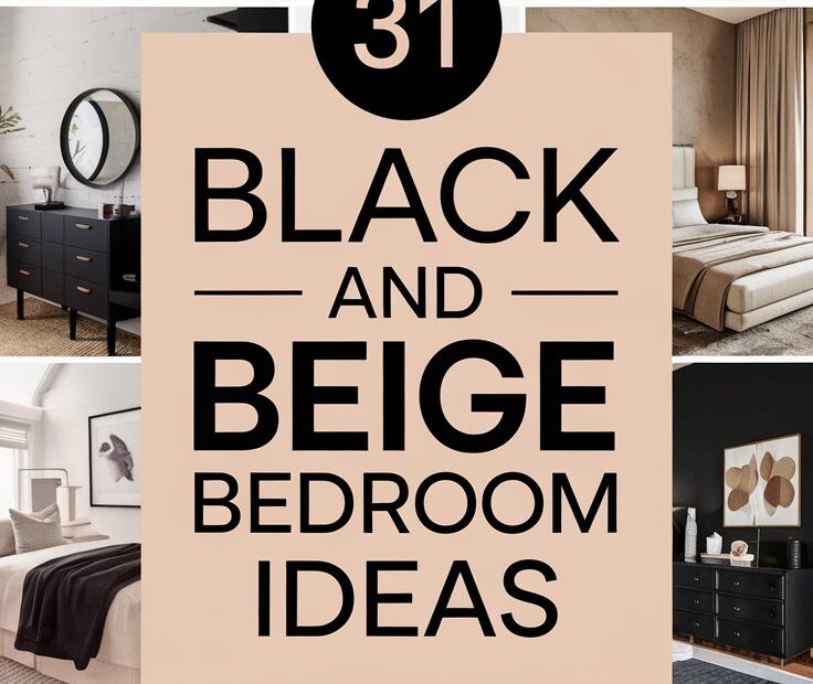 Black and Beige Bedroom Ideas