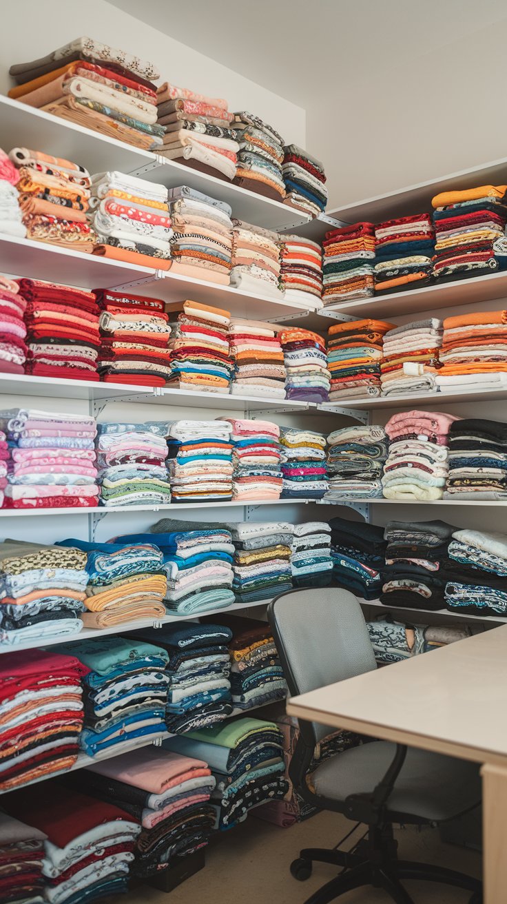 Fabric Storage by Color