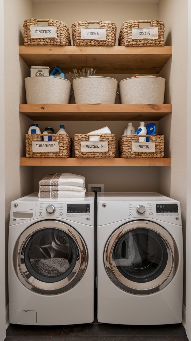 Floating Shelves Above Appliances