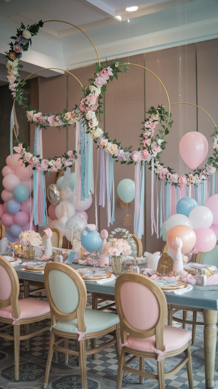 Floral Hoop Installations