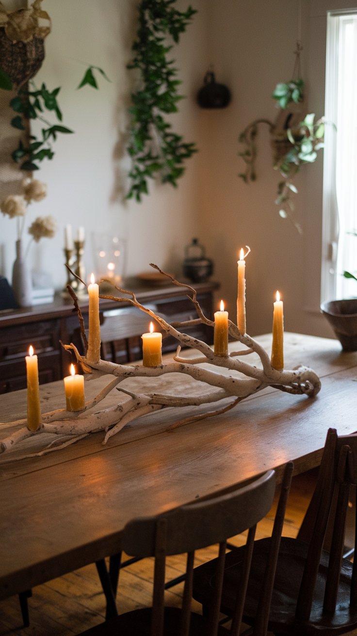 Foraged Branch Candle Holder