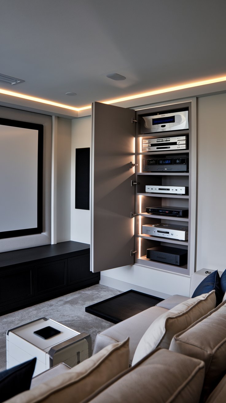 Hidden Equipment Cabinet Design