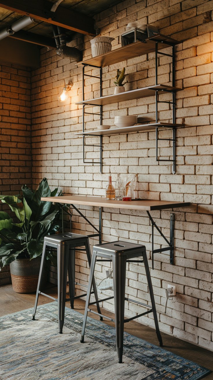 Install a Wall-Mounted Bar Table
