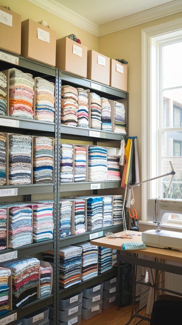 Labeled Fabric Storage