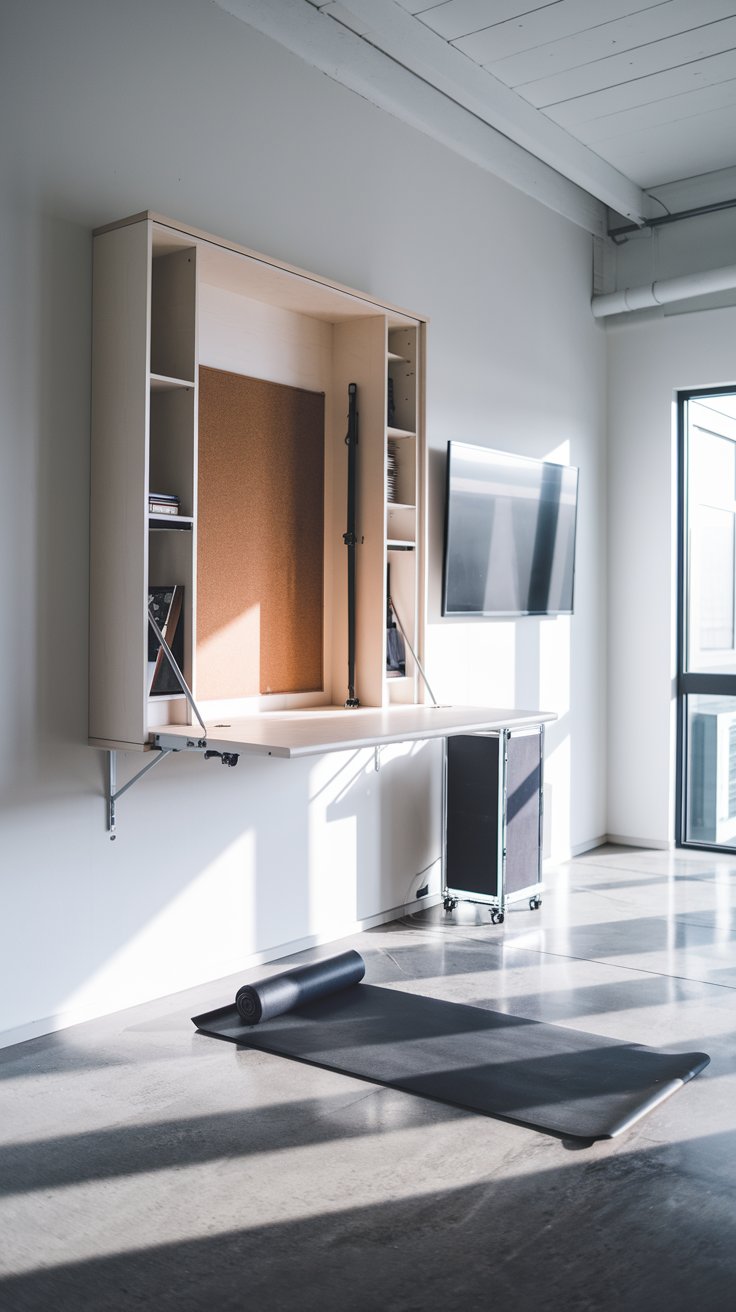 Murphy Desk with Open Floor Space