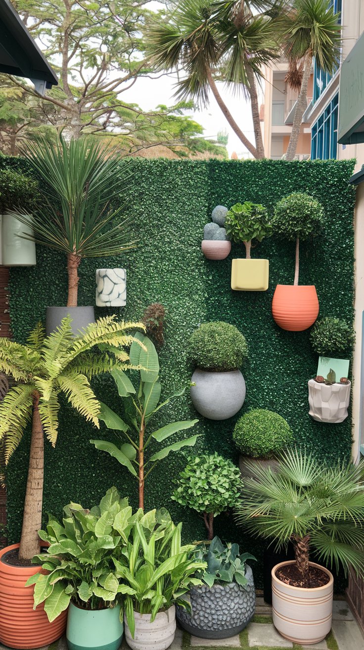 Potted Plant Privacy Wall