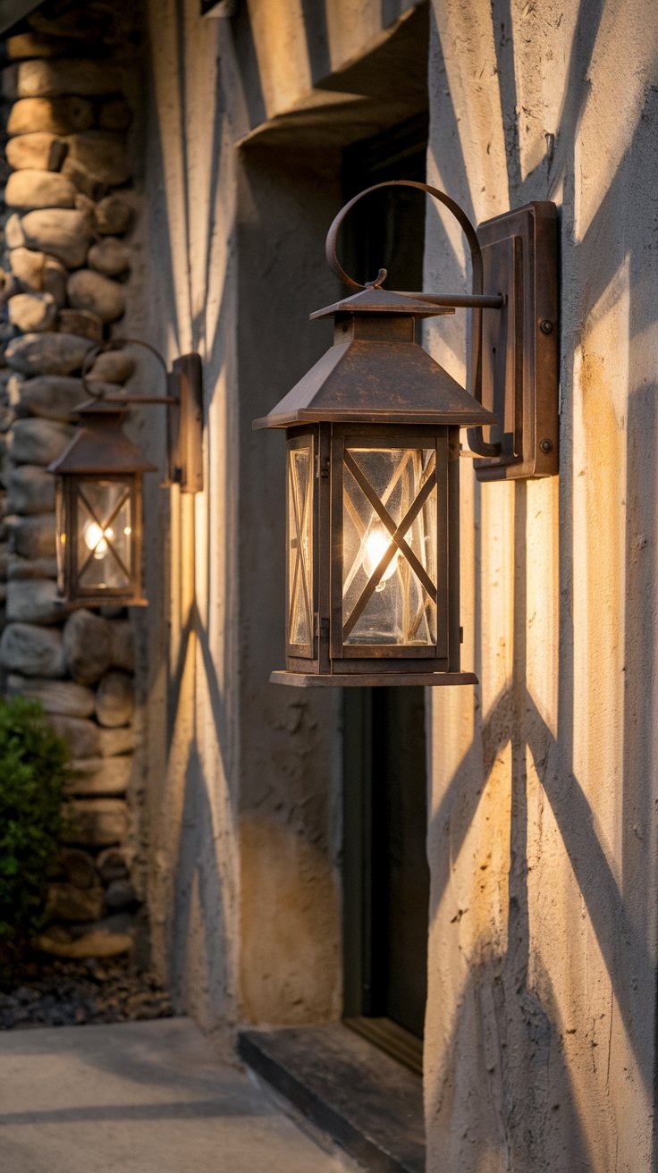 Rustic Lantern Sconces