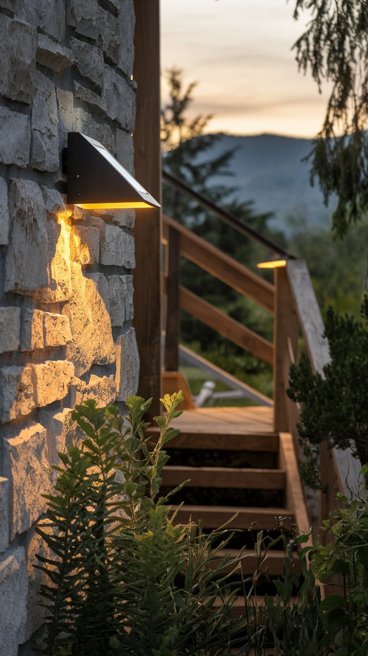 Solar-Powered Wall Sconces