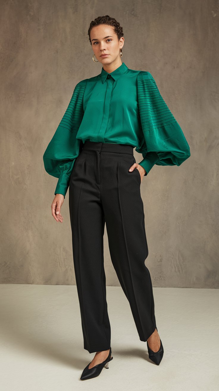 The Statement Blouse & Simple Bottoms (Let Your Top Do The Talking)
