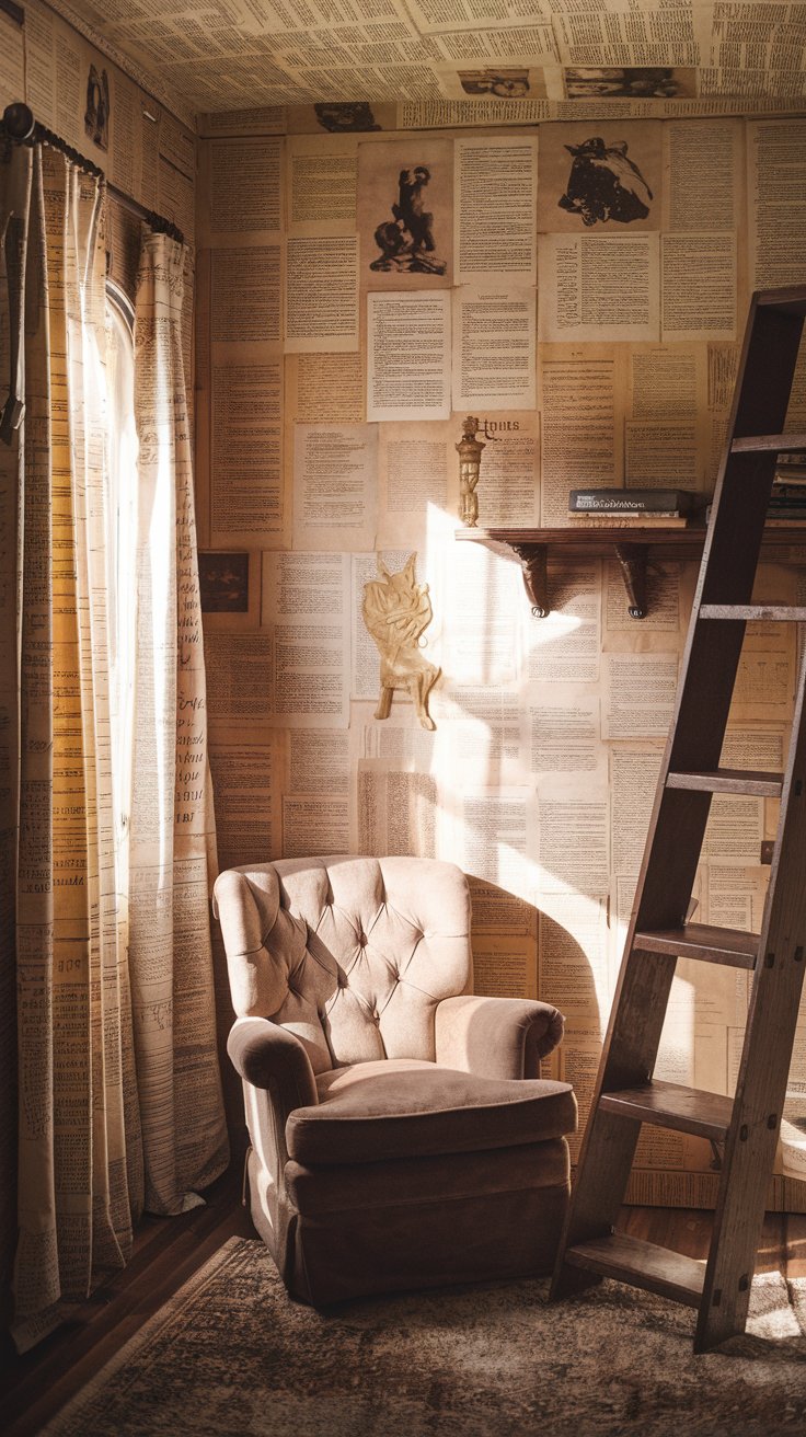 Vintage Book Page Wallpaper
