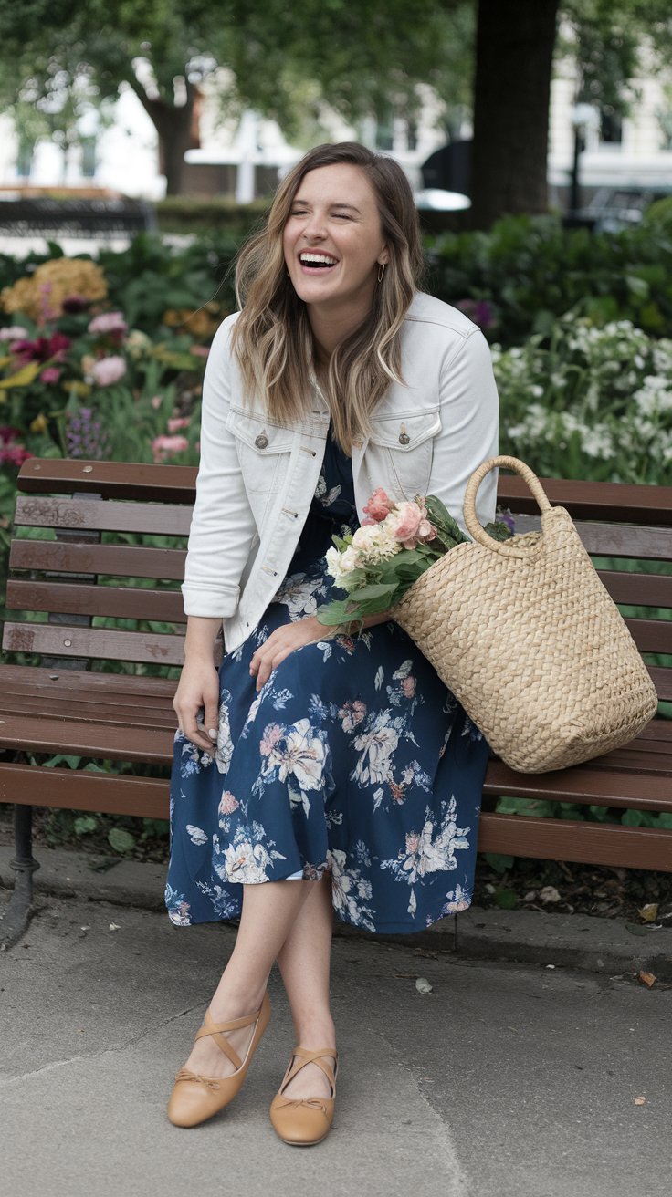 Flowy Dress and Denim Jacket (The “I Could Be Going Anywhere” Outfit)