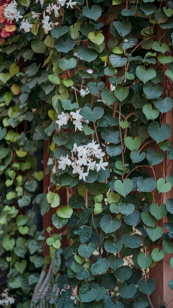Privacy Screen with Climbing Plants