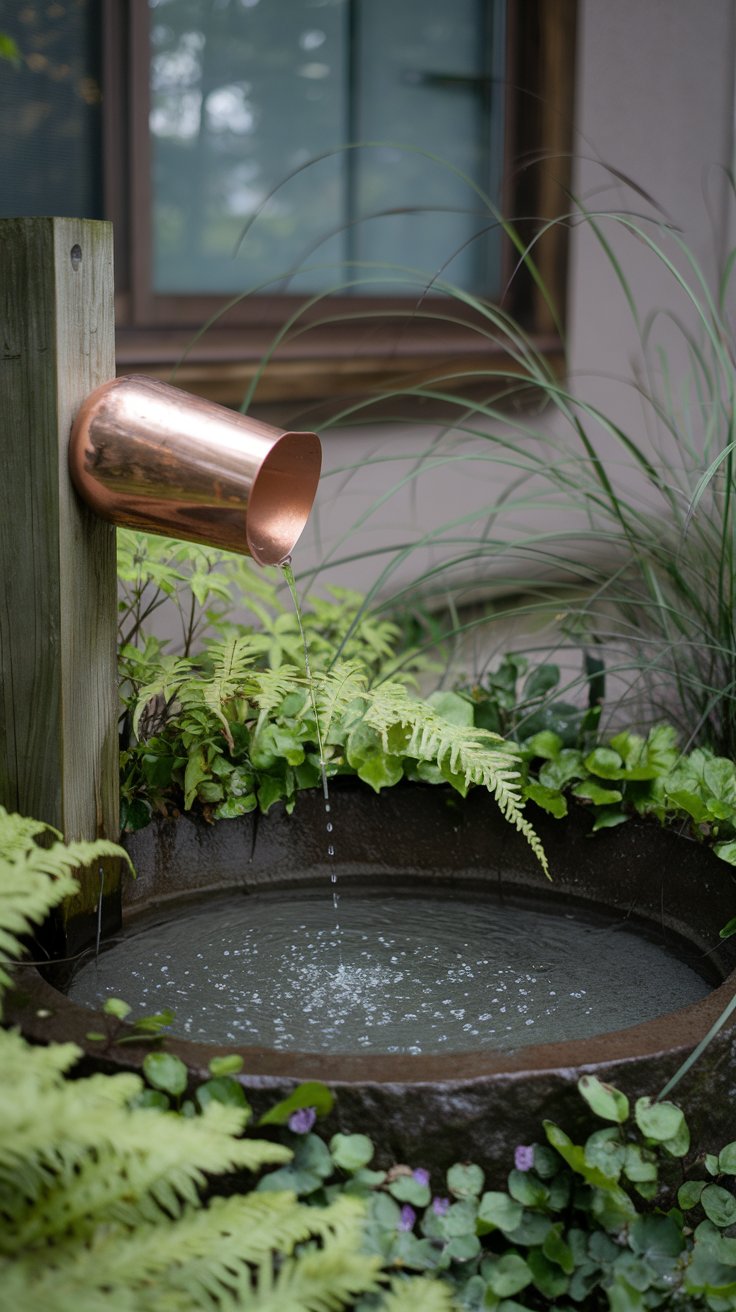 Rain Chain and Water Feature