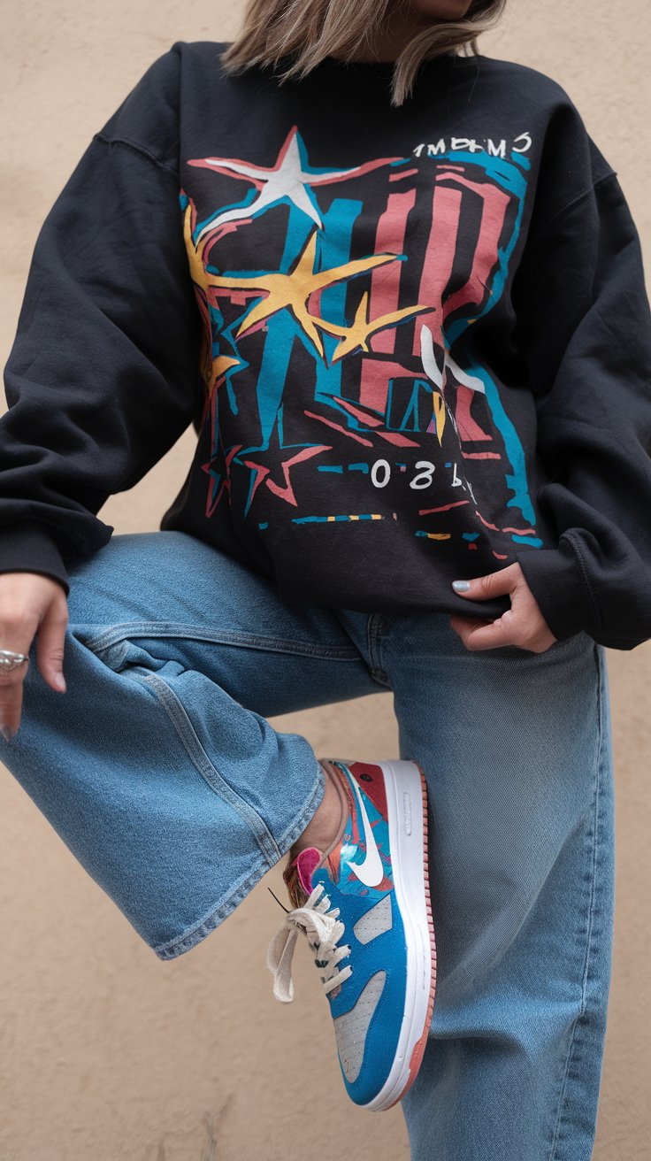 The Graphic Sweatshirt Statement (because your clothes should talk for you)