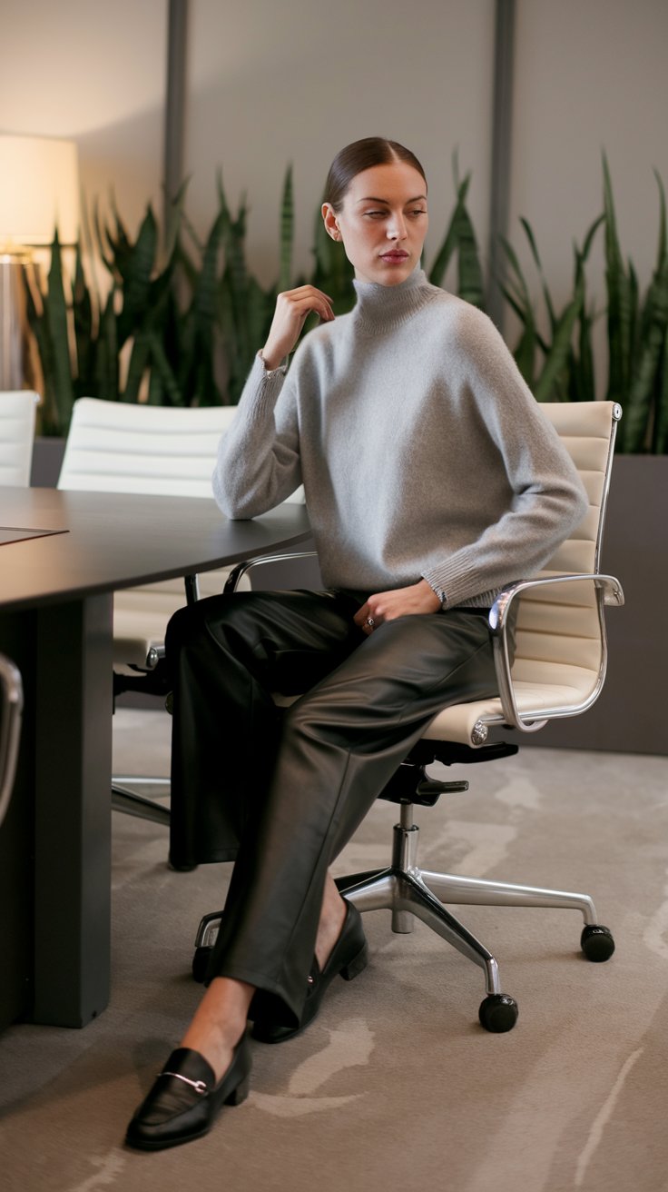 The Leather (or Faux Leather) Accent (because a little edge never hurt anybody)