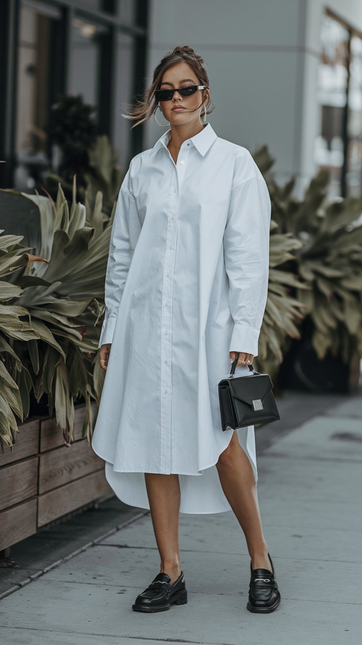 The Oversized Shirt Dress (because who has time for pants, honestly?)
