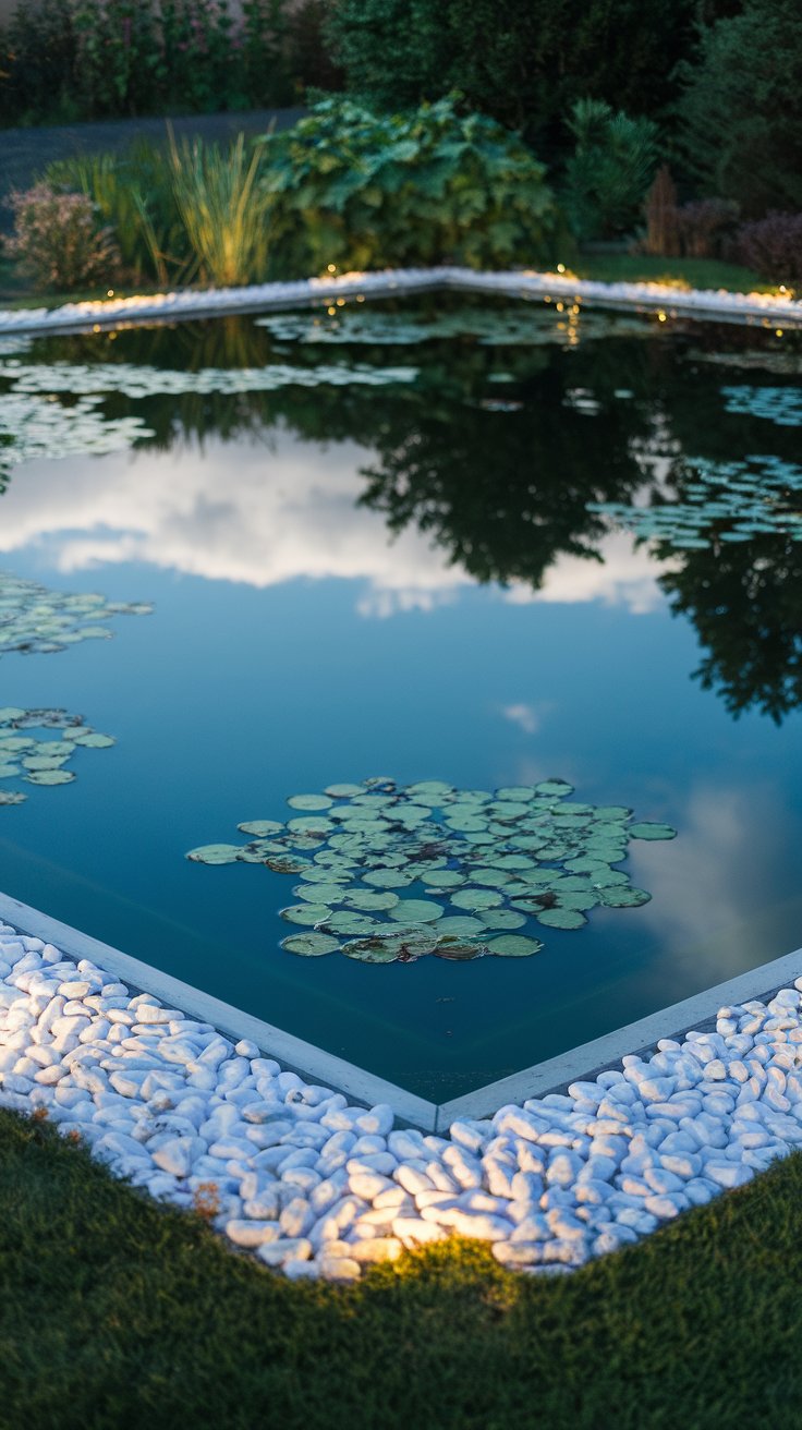 White Pebble Pond Border