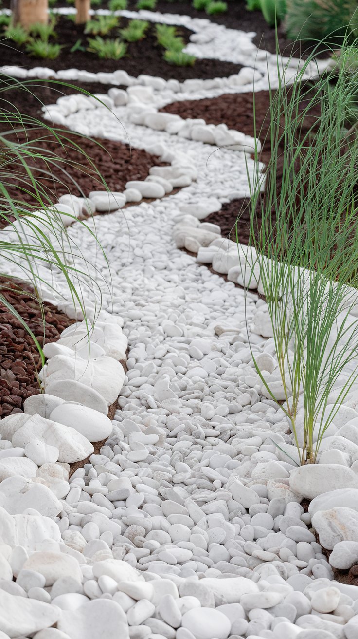 White Stone Dry Creek Bed