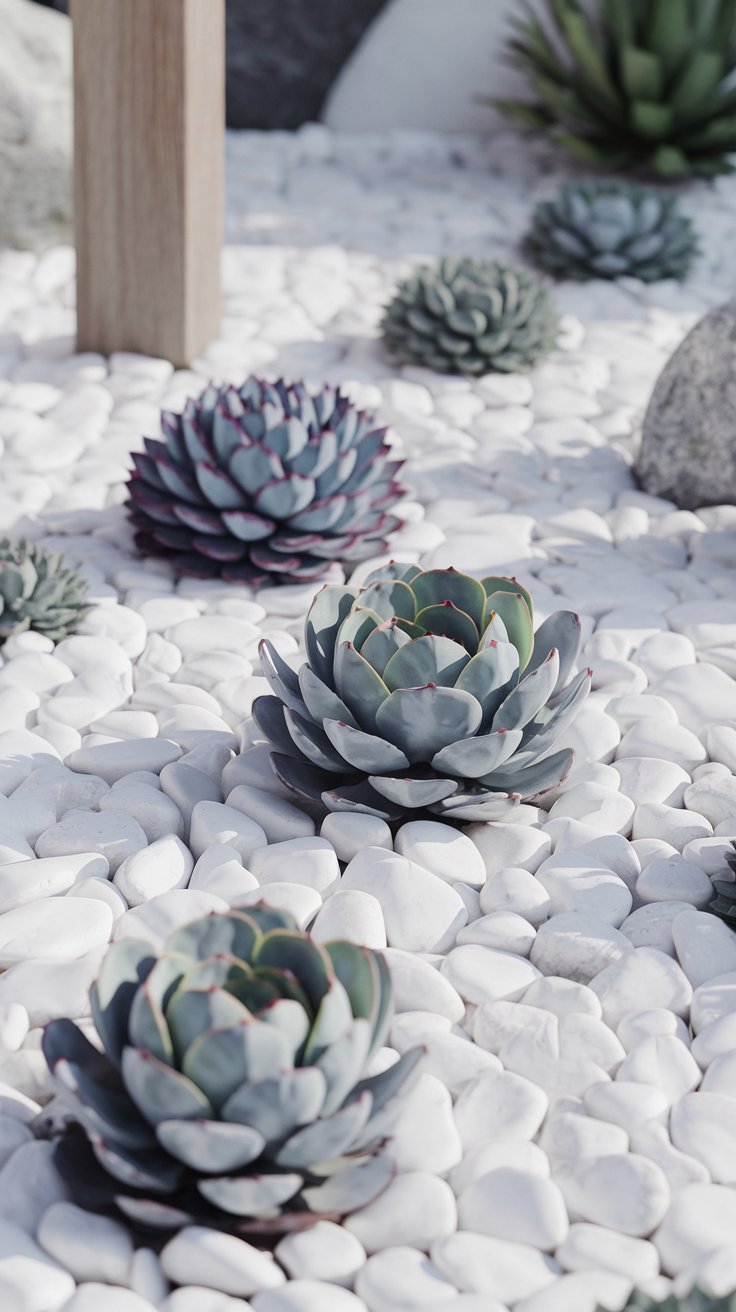 White Stone Succulent Garden