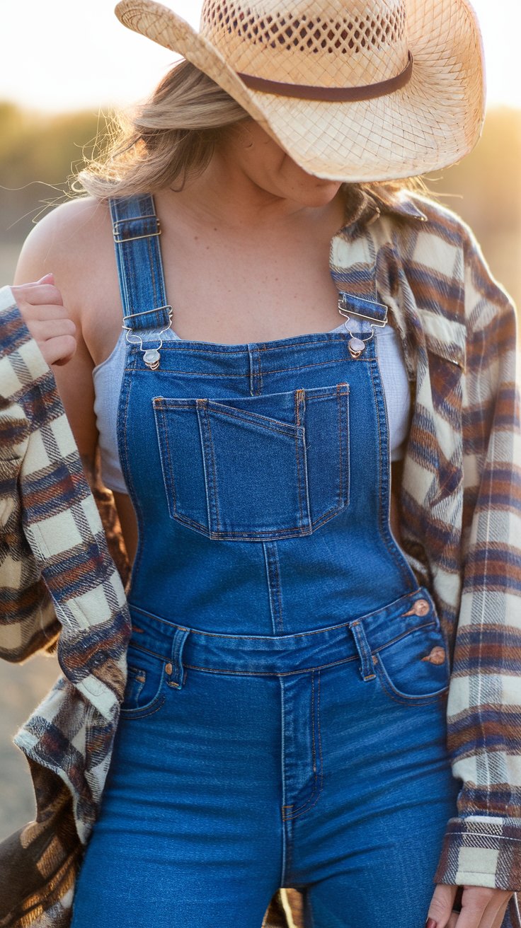 Yeehaw in Overalls (because farmer-chic is totally a thing)