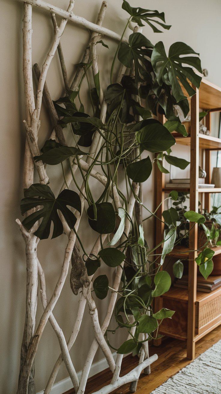 Branch and Driftwood Natural Trellis