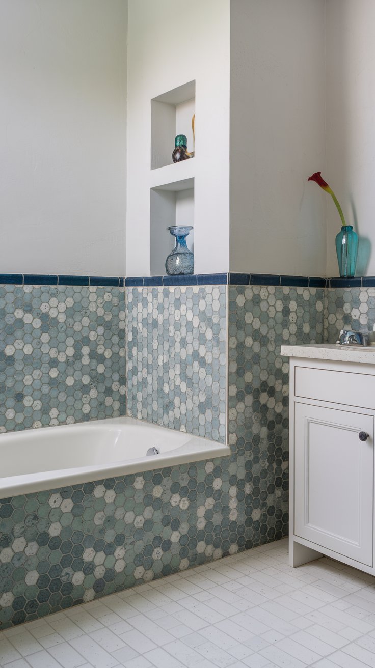 Color-Blocked Geometric Tiles