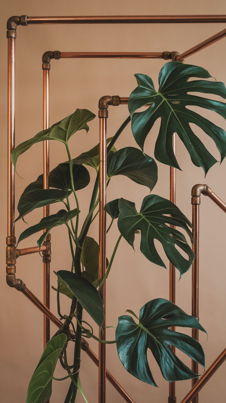 Copper Pipe Geometric Frame