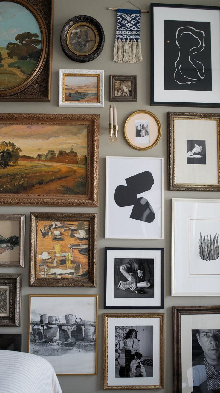 Create a Gallery Wall with Diverse Art