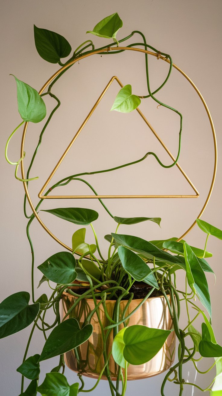 Decorative Metal Hoop Trellis
