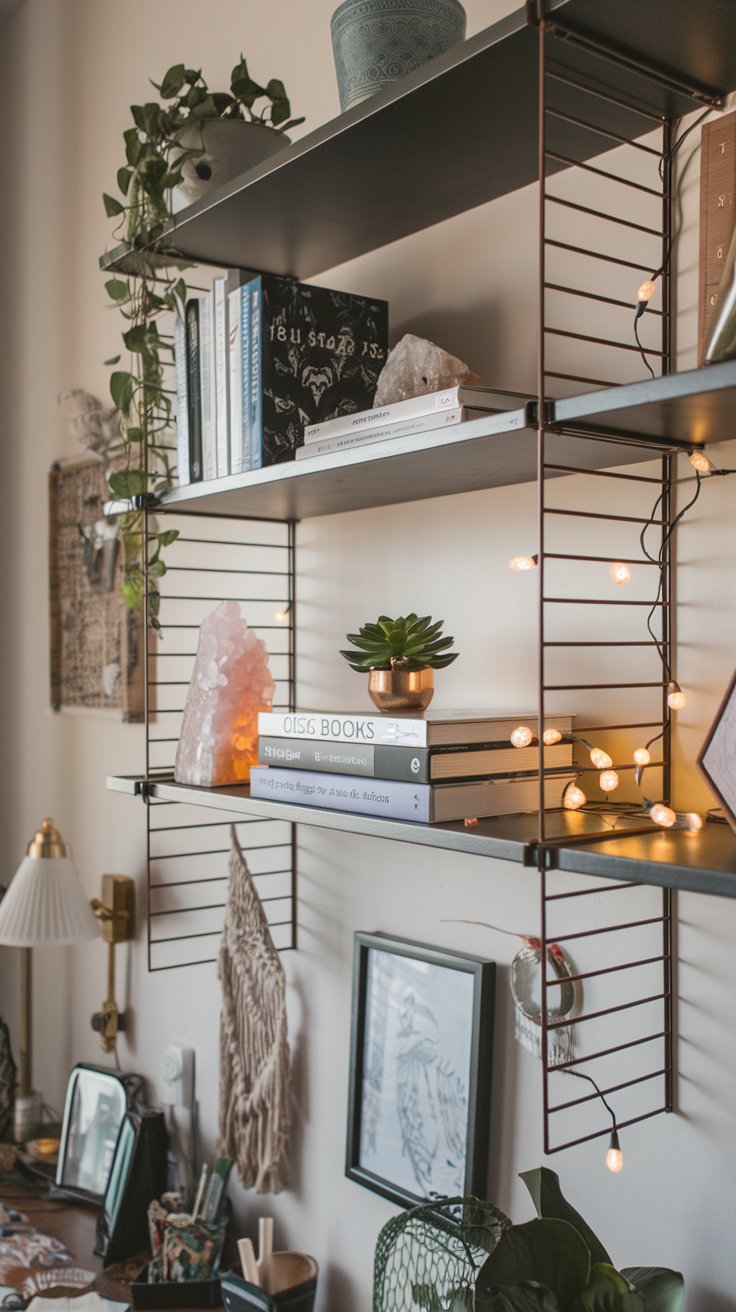 Install Floating Shelves with Boho Styling