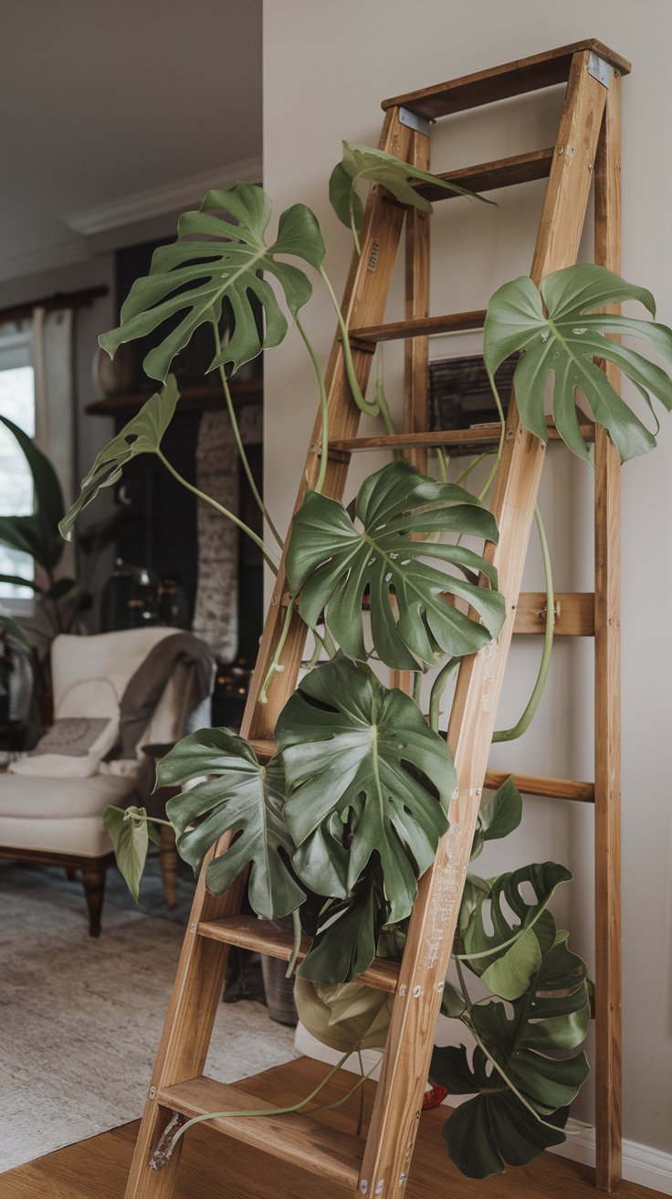 Ladder-Style Wooden Trellis