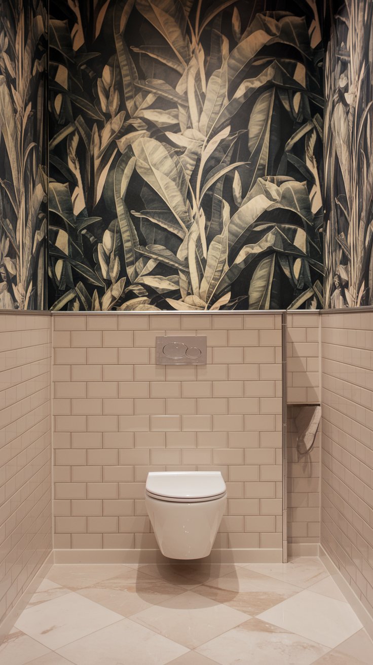 Mixed Materials Tile and Wallpaper